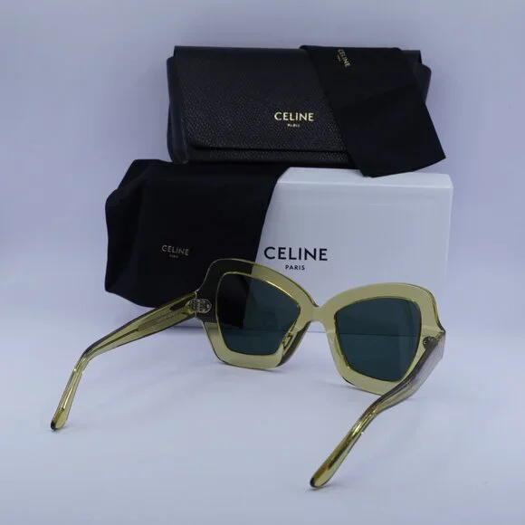 🕶️ New Celine CL40067I 47V Sunglasses - Yellow Frame, Grey Lenses
